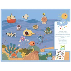 Djeco Puffy Stickers met Plakachtergrond 'Zomer' Outlet