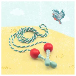 Springtouw met Houten Handvaten - Groen/Rood><noscript><img width=