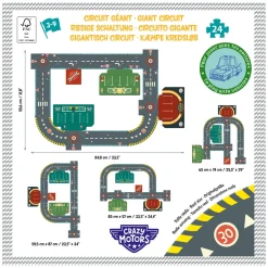 Djeco Stadcircuit Vloerpuzzel, 24st. Hot