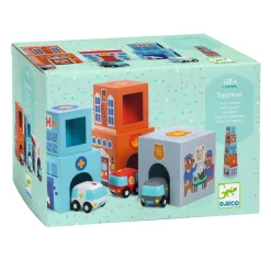 Djeco Stapelblokken met 3 Voertuigen New