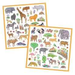 Stickers Afrikaanse Dieren - 160 Stickers>Djeco Hot