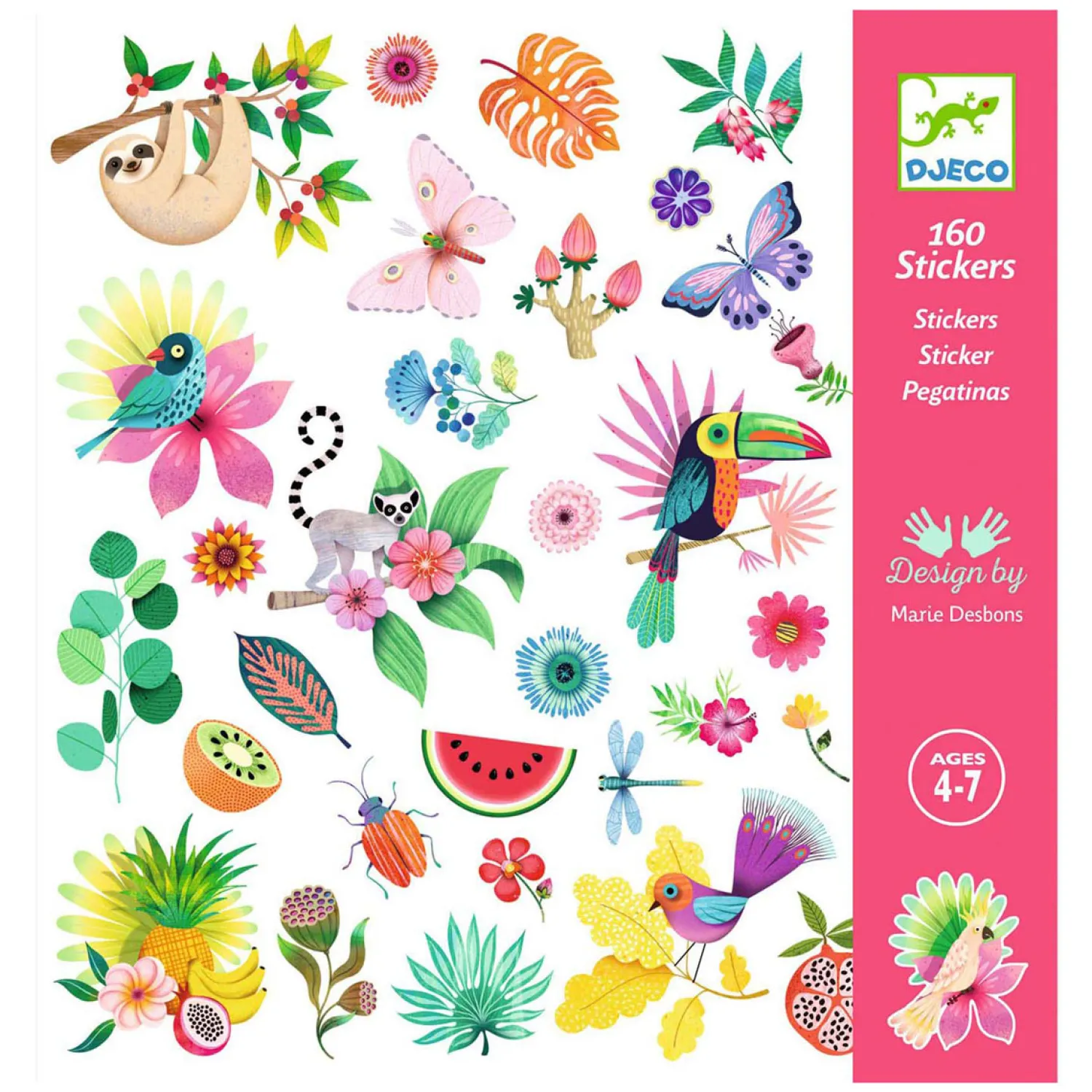 Djeco Stickers Paradijs - 160 Stickers Hot