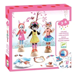 Stickers Plakken - Aankleedpoezen met Achtergronden>Djeco Discount