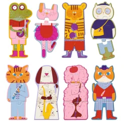 Trio-puzzel Dieren - 8 Puzzels-Djeco Best