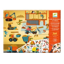 Wrijfstickers met Achtergronden - Voertuigen>Djeco Discount