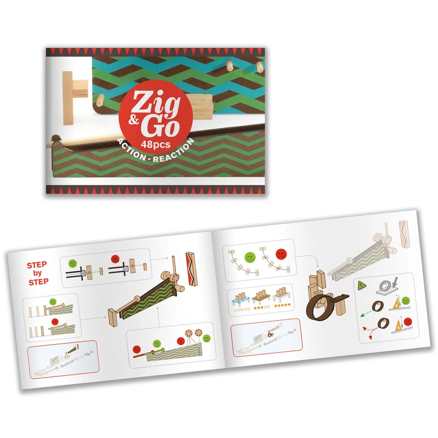 Zig & Go Action Reaction Baan, 48dlg.>Djeco
