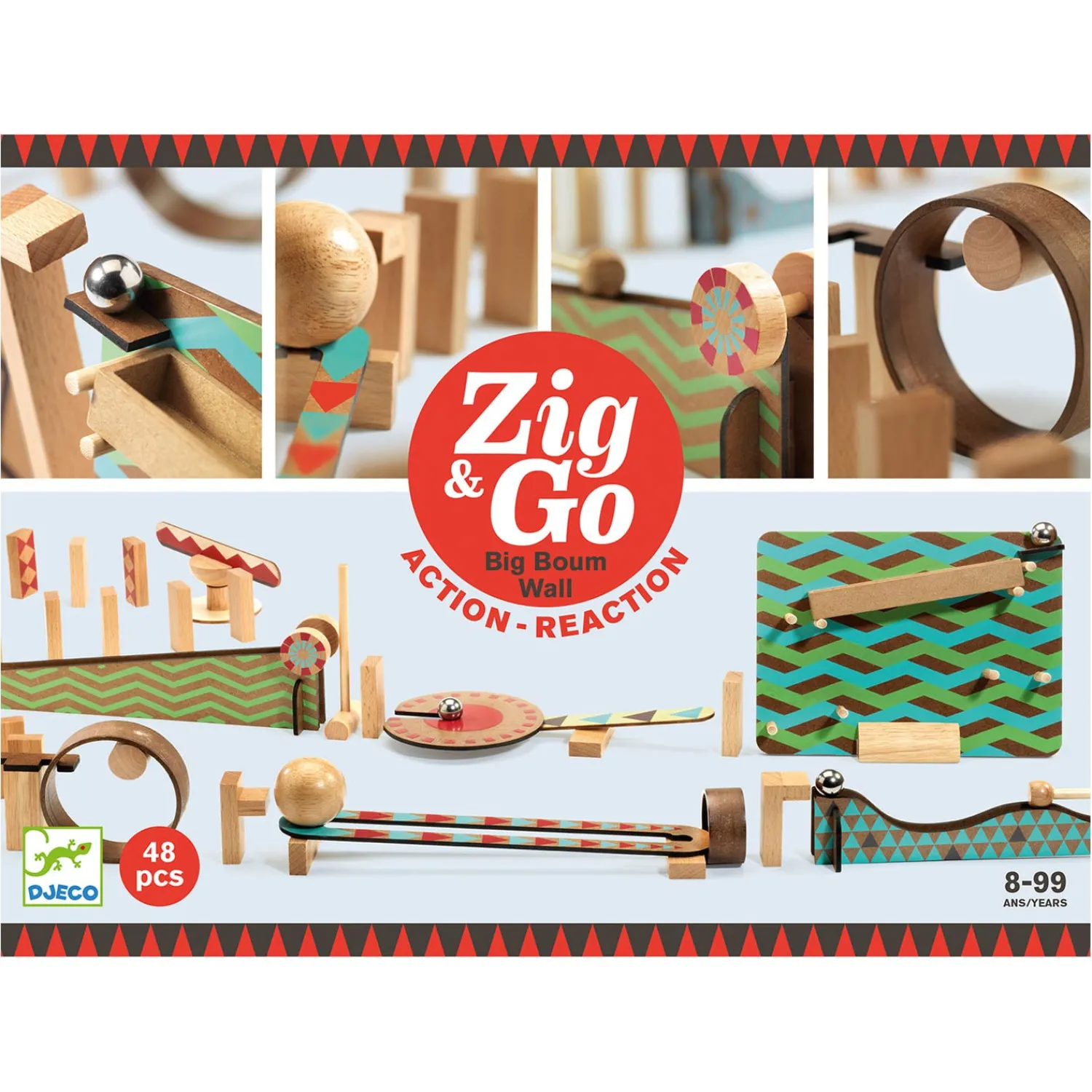 Zig & Go Action Reaction Baan, 48dlg.>Djeco