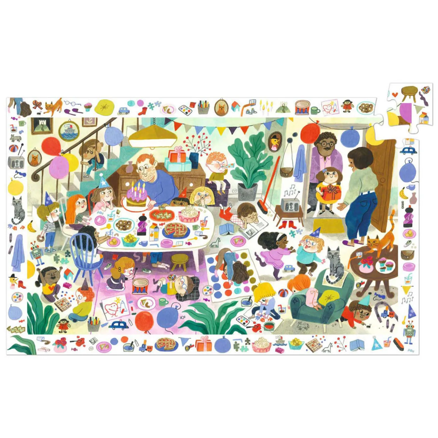 Zoekpuzzel Verjaardsfeestje - 54st.>Djeco Clearance