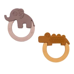 Bijtring Deer Friends Mosterd/Roze, 2st.>Done by Deer