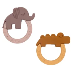 Bijtring Deer Friends Mosterd/Roze, 2st.>Done by Deer