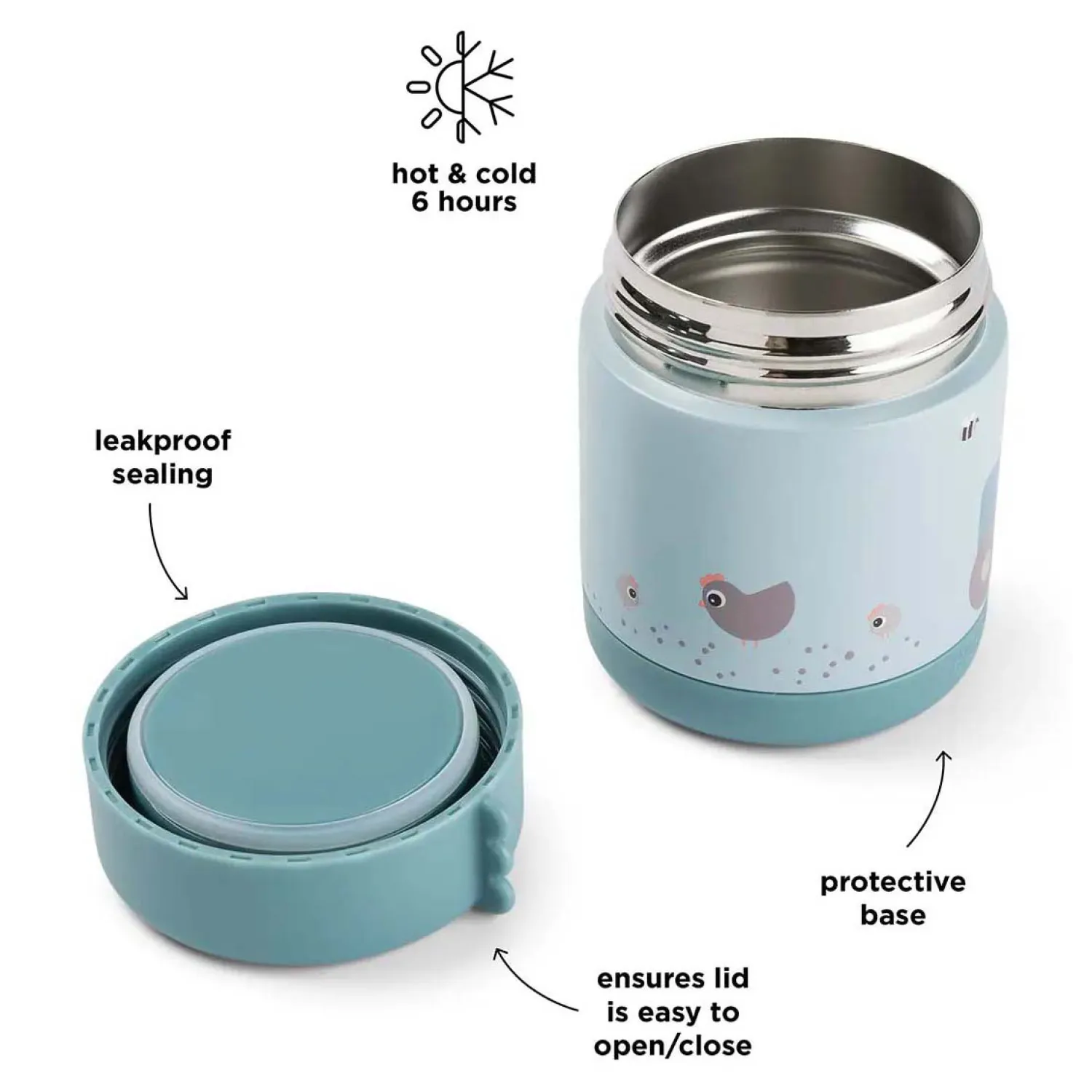 Geïsoleerde Voedselbakje Tiny Farm - Blauw-Done by Deer Hot