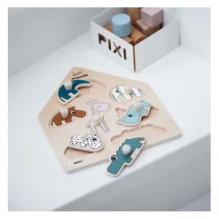 Done by Deer Houten Noppenpuzzel Deer Friends, 7st. Hot