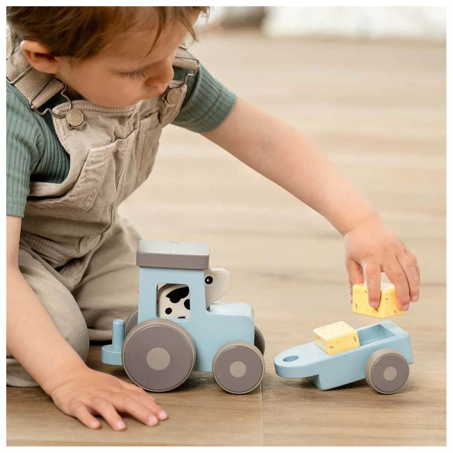 Done by Deer Tiny Farm Houten Tractor Dotti Blauw Discount