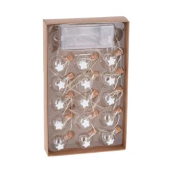 Draadslinger met 15 Kerstballetjes Led Warm White