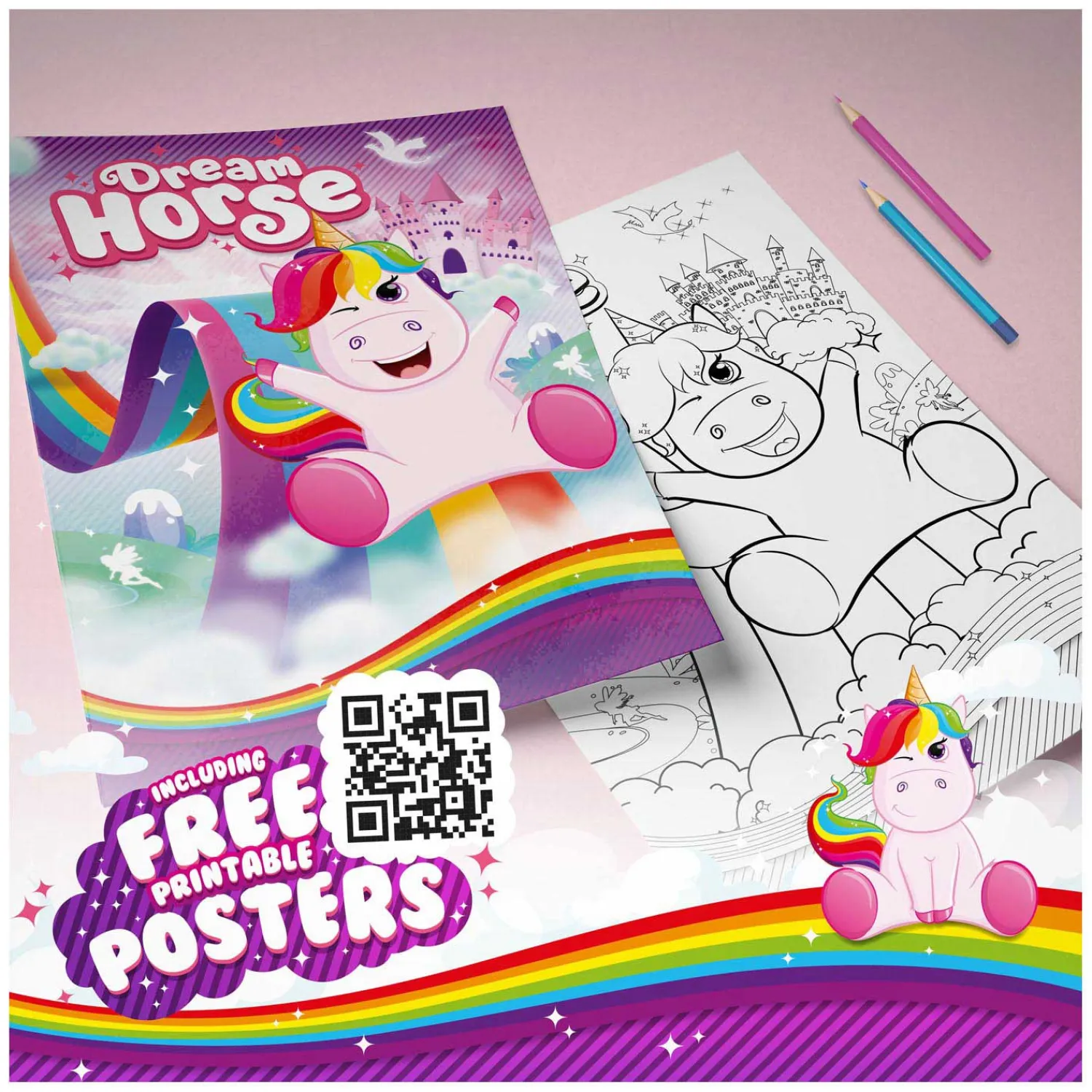 Eenhoorn Speelfiguur Pegasus met Borstel-Dream Horse Outlet