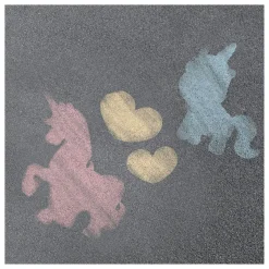 Stoepkrijt Eenhoorn met Sjablonen, 10dlg.-Dream Horse