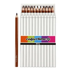 Driehoekige Jumbo Kleurpotloden - Bruin, 12st.-Creativ Company Outlet