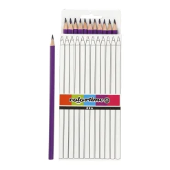 Driehoekige Kleurpotloden - Paars, 12st.-Creativ Company Sale
