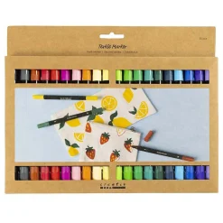 Dubbelzijdige Textielstiften - Basiskleuren, 20st.>Creativ Company Clearance