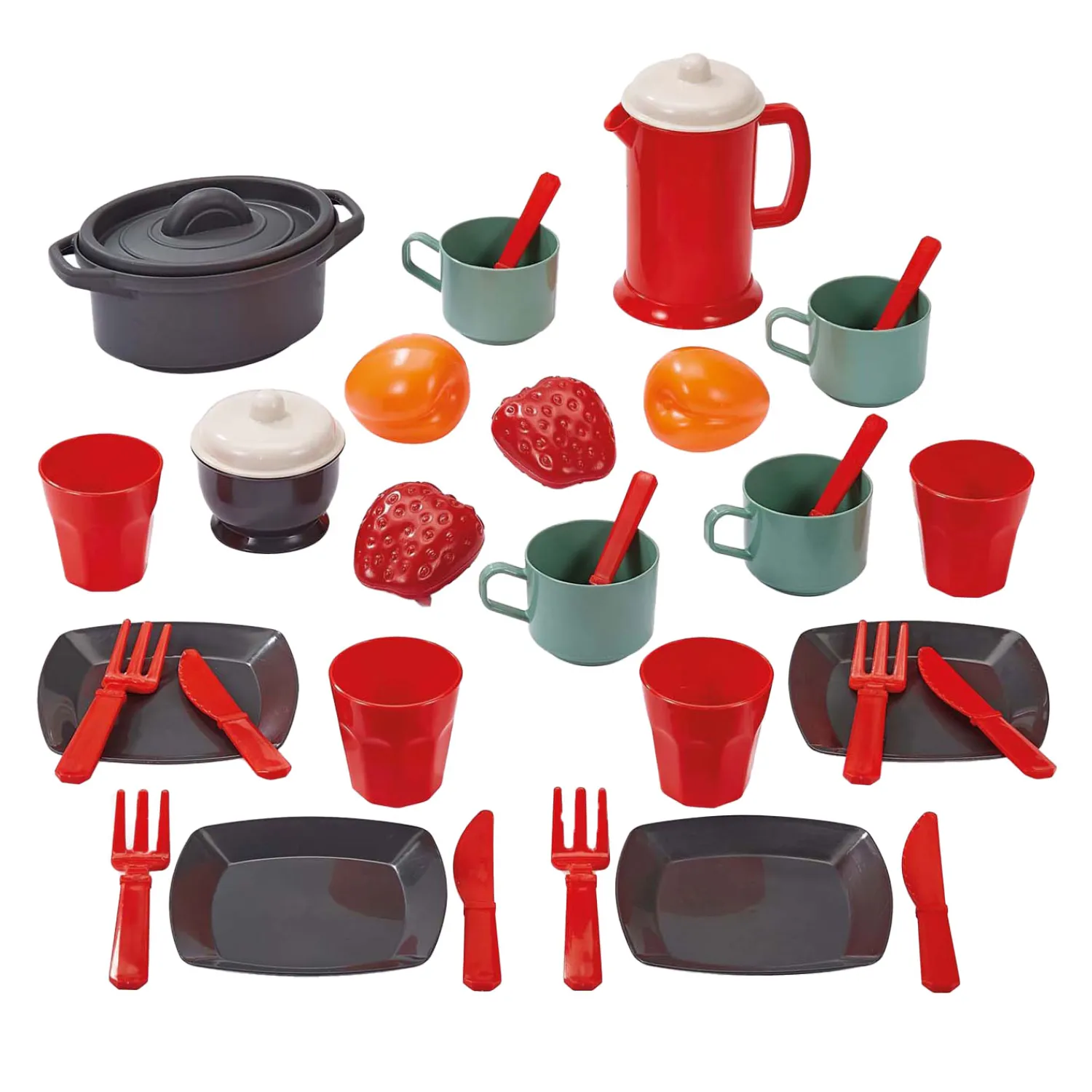 100% Chef Eetset met Speeleten, 34dlg.>Ecoiffier Hot