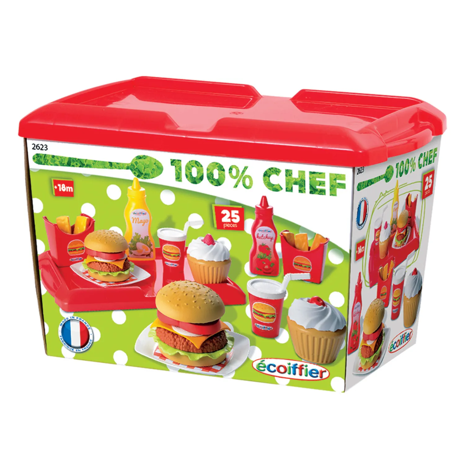 100% Chef Hamburgerset, 25dlg.-Ecoiffier Clearance