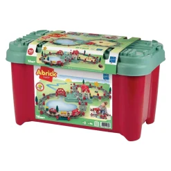 Abrick Ecoiffier - Bouwset Treinbaan, station en Accessoires, 140dlg.