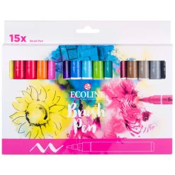Ecoline Brush Pen Set, 15 Kleuren-Bruynzeel Sale