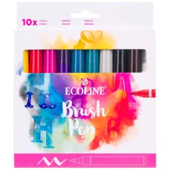 Ecoline Brush Pen set Galaxy, 10 Kleuren-Bruynzeel Discount