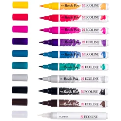 Ecoline Brush Pen set Galaxy, 10 Kleuren-Bruynzeel Discount