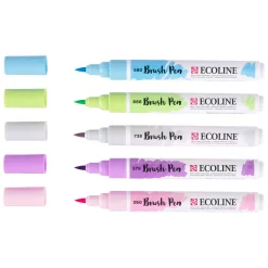 Ecoline Brush Pen set Pastel, 5 Kleuren-Bruynzeel Outlet