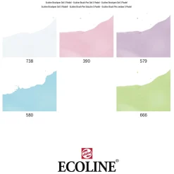 Ecoline Brush Pen set Pastel, 5 Kleuren-Bruynzeel Outlet