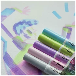 Ecoline Brush Pen set Pastel, 5 Kleuren-Bruynzeel Outlet