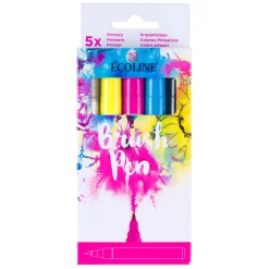 Ecoline Brush Pen Set Primair, 5 Kleuren-Bruynzeel Clearance