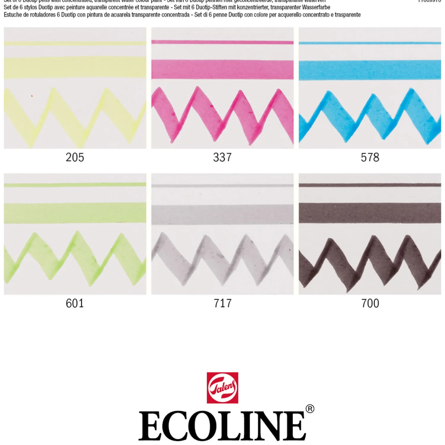 Ecoline Duotip Markers Basisset, 6dlg.-Talens