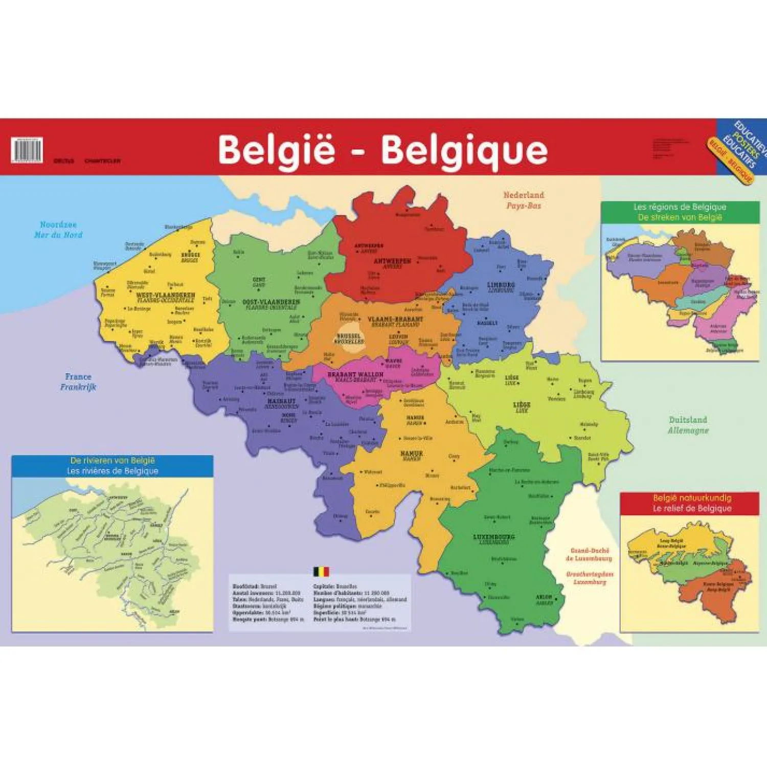 Educatieve poster - Belgie-Deltas Outlet
