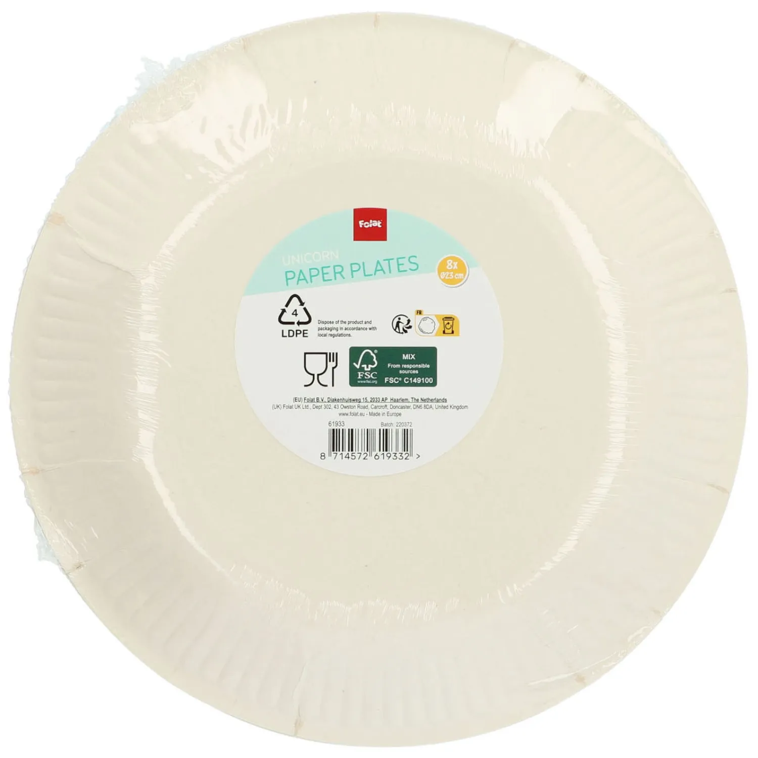 Folat BV Eenhoorn Borden, 8st. Discount