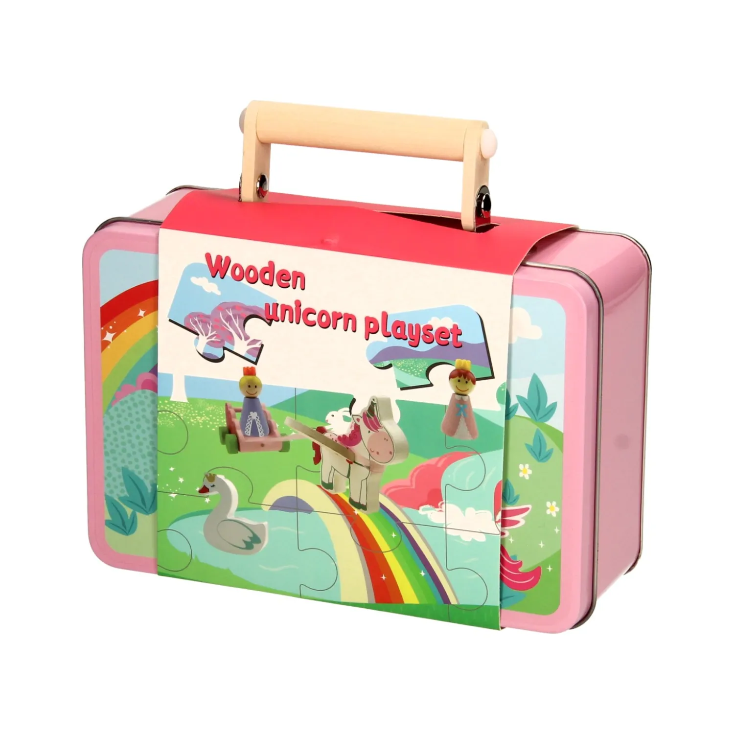 Eenhoorn Houten Speelfiguren & Puzzel in Opbergkoffer> Sale