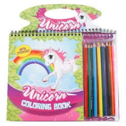 Eenhoorn Kleurboek met 12 Potloden, Sjablonen en Stickers> Outlet