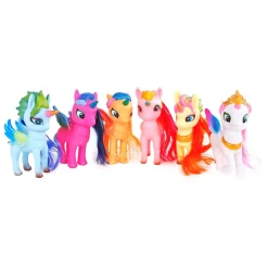 Eenhoorn Speelfiguur met Haar en Draaibaar Hoofd, 14cm> Discount