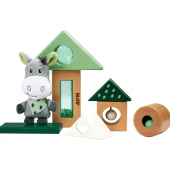 Eichhorn Baby Hipp Houten Geluidsblokken met Ezel Knuffeltje Clearance