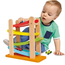 Eichhorn Houten Autobaan met 3 Auto's Clearance