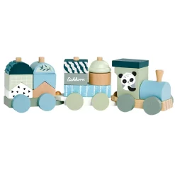 Houten Blokkentrein Panda, 16dlg.-Eichhorn Best