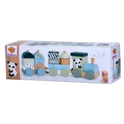 Houten Blokkentrein Panda, 16dlg.-Eichhorn Best