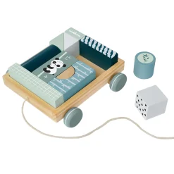 Houten Blokkenwagen Panda><noscript><img width=