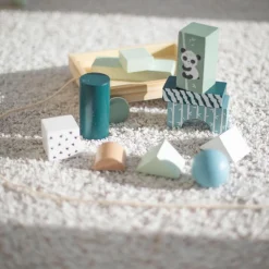 Houten Blokkenwagen Panda><noscript><img width=