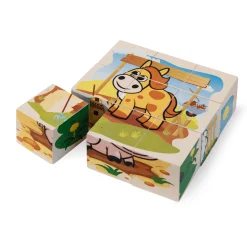 Houten Blokpuzzel Boerderij><noscript><img width=