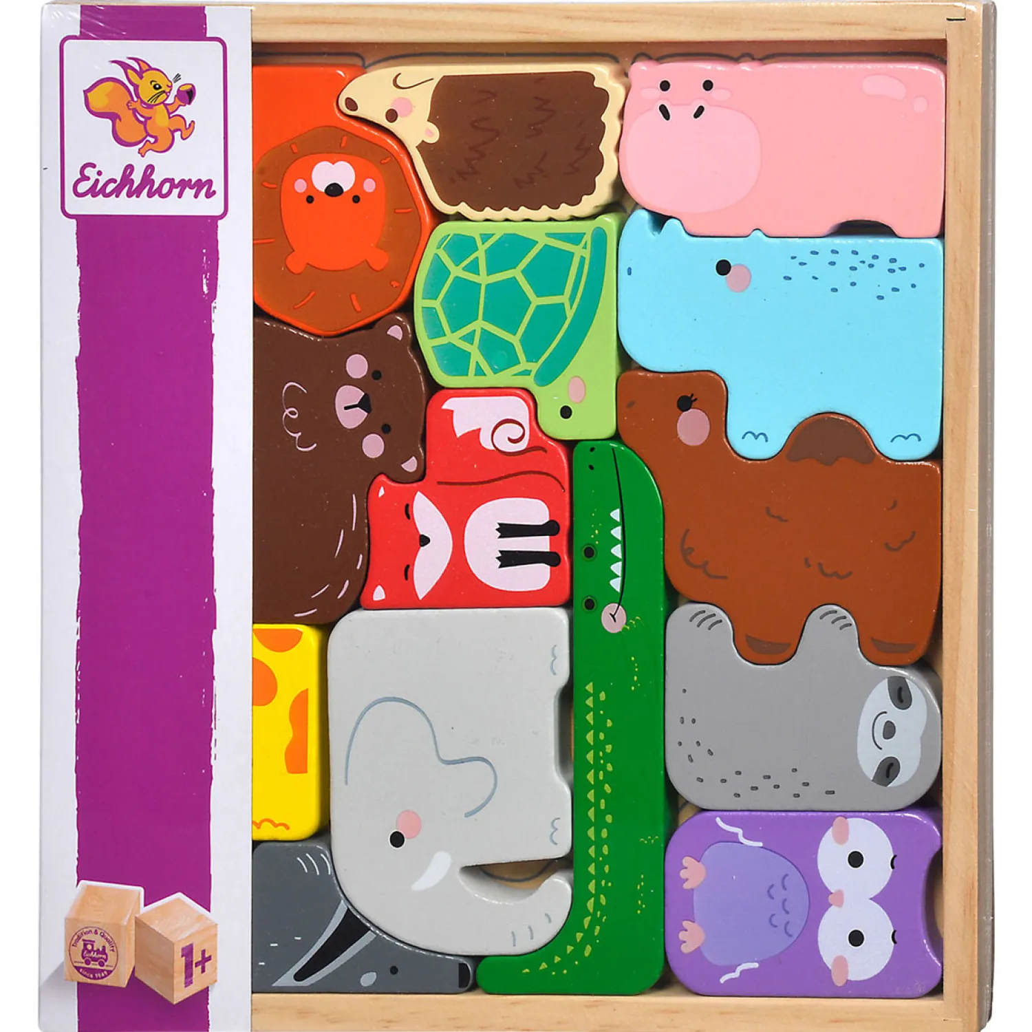 Houten Dieren Vormen in Houten Box, 14dlg.>Eichhorn Online