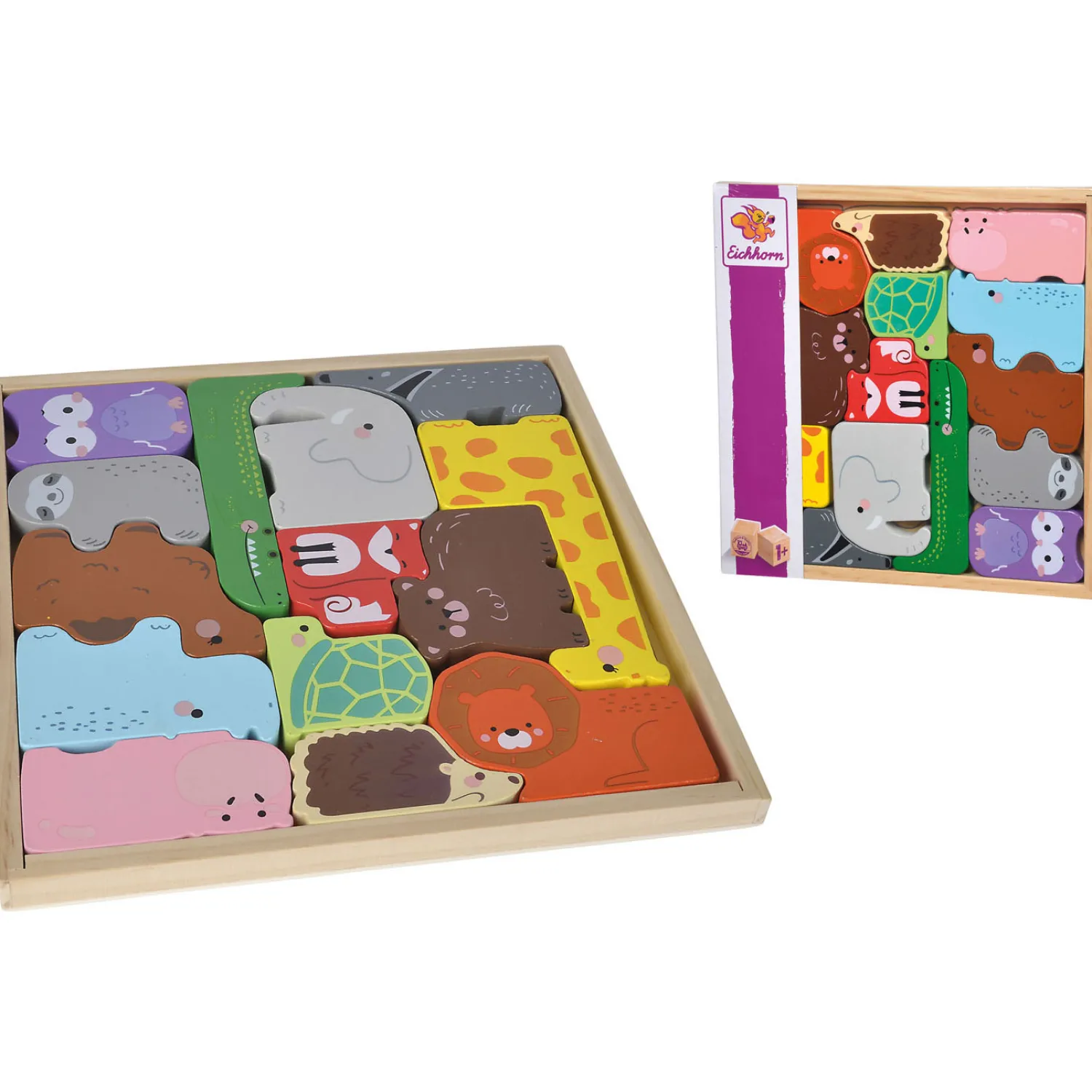 Houten Dieren Vormen in Houten Box, 14dlg.>Eichhorn Online