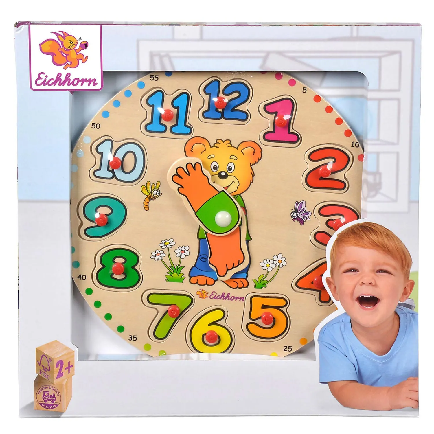 Eichhorn Houten Leerklok Hot