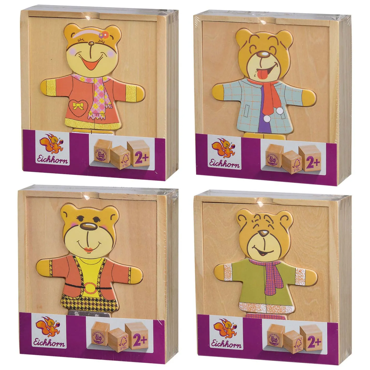 Houten Puzzel Beer, 20st.-Eichhorn Clearance